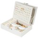 thumbnail image 1 of Estuche para Joyas, Jewelry Organizer Caja Organizadora con 8 Bolsillos para Joyería Anillos Aretes Collares Pulseras -Blanco, 1 of 7