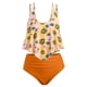 thumbnail image 2 of Conjunto de bikini dividido con estampado de girasol en contraste de pecho alto sexy para mujer Conjuntos de traje de baño de dos piezas Fridja nalpqowj52986, 2 of 3