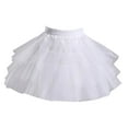 thumbnail image 3 of Petticoat Infantil Falda Tul Niña Crinolina Elástica Enagua Flexible Portátil sin Alambres Tela Suave para Trajes Ballet Bodas Cosplay Apto para Niñas Presentaciones Fiestas Blanco M, 3 of 7