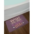 thumbnail image 2 of Saying Bath Mat, What You Seek is Seeking You Typography with Distressed Look, Plush Bathroom Decor Mat with Non Slip Backing, 29.5" X 17.5", Mauve Taupe Multicolor, by Ambesonne, 2 of 2