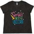 thumbnail image 3 of Inktastic Sparkle Like a Unicorn Women's Plus Size T-Shirt, 3 of 5