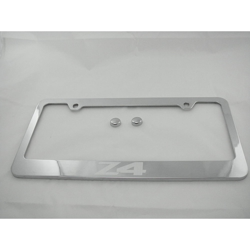 BMW Z4 Chrome License Plate Frame w/ Caps, By None