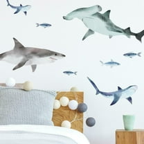 Sharks Peel and Stick Wall Decals
