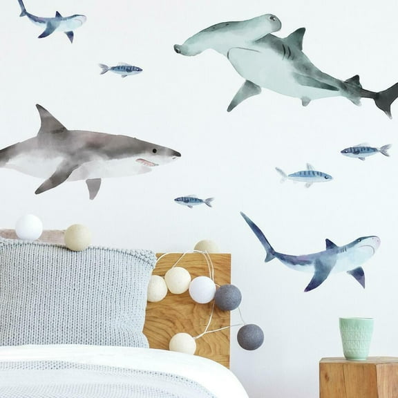 Sharks Peel and Stick Wall Decals