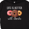 thumbnail image 3 of Inktastic Life is Better with Donuts Toddler Hoodie, 3 of 4