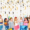 thumbnail image 7 of Glitter Star Moon Garland Banner Decoration, 130FT Star Moon Paper Garland Hanging Bunting Banner Backdrop for Graduation Class Congrats Grad Party Decoration, 7 of 7