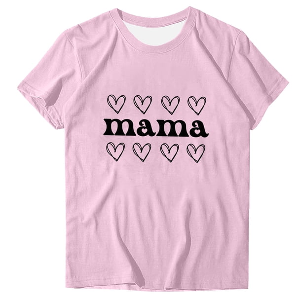 Tops Cortos para Mujeres Retro Impreso Cuello Redondo Manga Corta, Camiseta Casual para Uso Diario Y de Fiesta