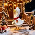 thumbnail image 5 of Qwtwty Christmas Goose Decor Outfit, 23" Funny Porch Goose Clothes for Yard Outdoor Patio Statue Xmas Santa Holiday Decor, 5 of 7