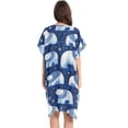 thumbnail image 2 of Beach Vacation Clothes Kimono Cardigan Loose Swimsuit Cover Up for Women White Winter Polar Bears M, 2 of 6