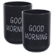 thumbnail image 3 of GOOHOCHY 2 vasos para baño, vaso para cepillo de dientes, vasos para beber, vasos para enjuague bucal y soporte para cepillo de dientes., 3 of 7