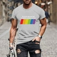 thumbnail image 2 of Be Careful Who You Hate It Could Be Someone You Love Men's LGBTQ Rainbow T-Shirt Crewneck Short Sleeve Summer Tops, 2 of 5
