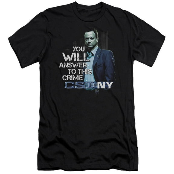Csi Ny You Will Answer Adult 30/1 T-Shirt Black