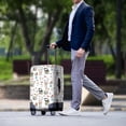 thumbnail image 3 of HELLHERO Cats with Books and Coffee Luggage Protective Cover for Partner, Polyester Spandex Anti Pollution Reserved Handle Openings Travel Baggage Cover All Size, 3 of 7