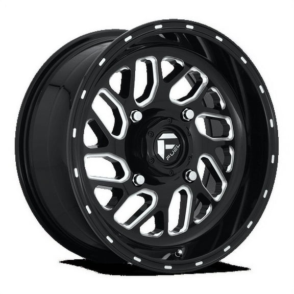 Fuel UTV Aluminum Rim D581 TRITON 16X7in Gloss Black Milled Finish, D5811670A644