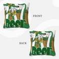 thumbnail image 3 of ZICANCN Beer Taking Drink Craft Decorative Throw Pillow Covers , Couch Sofa Decorative Knit Pillow Covers for Living Room Farmhouse 24"x24", 3 of 8