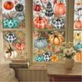 thumbnail image 4 of 9 Sheets Fall Window Clings Autumn Pumpkin Maple Leaves Window Decals Thanksgiving Double-Sided Stickers for Home Decorations (as shown), 4 of 6