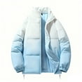 thumbnail image 2 of Sokhug Mens Streetwear Gradient Warm Bubble Puffer Jacket Quilted Winter Bomber Jacket Anorak Outerwear Snow Coats, 2 of 3