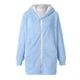 thumbnail image 2 of ICHUANYI Clearance Womens Solid Oversized Zip Down Hooded Coat Cardigans Outwear With Pocket(Light blue, XL) ICHUANYI WER2023081402785, 2 of 8
