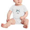 thumbnail image 2 of Cartoon Husky Dog Funny Baby Romper Boy Girl Unisex, 2 of 5
