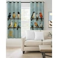 thumbnail image 2 of Colorful Birds Blackout Curtains for Bedroom Living Room Darkening Curtains 54 Inch Long Spring Animal Modernism Painting Art Short Curtain for Small Window Treatment Grommet Drapes 42"x54"x2, 2 of 9