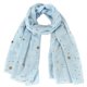 thumbnail image 1 of FOXMOTHER 2021 New Fashion Navy Star Moon Foil Gold Scarf For Womens Chirstmas Gifts, 1 of 4