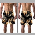 thumbnail image 3 of luoweisi Men's Beach Shorts Quick Dry Swim Trunks with Mesh Lining Halloween Bat M, 3 of 5