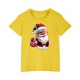 thumbnail image 4 of Odeerbi Toddler Boys Girls Christmas T-shirt Christmas Print Casual Short Sleeve Tops Shirt Toddler Clothes Yellow, 4 of 4