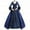 Navy, variant on Tejiojio Women Clothes Women Retro Party Princess 4Cosplay Lace Floor Length Dress
