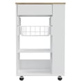 thumbnail image 1 of TUHOME Blosson Kitchen Cart  Engineered Wood Kitchen Carts in  Multi-color, 1 of 7