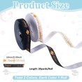 thumbnail image 3 of 2 rollos de cinta de graduación de 20 yardas para flores, 2 colores, felicitaciones, graduación, clase de 2025, decoraciones para fiesta de graduación, cintas de grogrén blancas y negras., 3 of 9