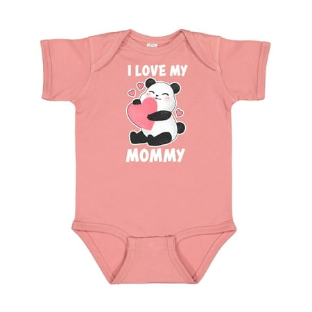 

Inktastic I Love My Mommy with Panda Illustration Gift Baby Boy or Baby Girl Bodysuit