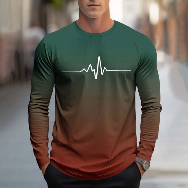 Blusas y camisas de manga larga con cuello redondo, moda casual para hombre, camisetas deportivas estampadas, blusas de manga larga con cuello redondo, camisas, blusas para hombre, blusa de poliéster