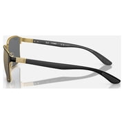 Ray Ban Polarized Blue Gold Chromance Square Unisex Sunglasses RB3721CH 187/J0 59