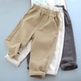 thumbnail image 5 of CONROSES Kids Boys Casual Pants Wide Leg Baggy Pant for Child Solid Elastic Waist Cozy Jogger Trousers with Pockets, 5 of 7