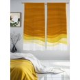 thumbnail image 3 of Orange Gradient Sheer Curtains 2 Panels Set Watercolor Abstract Orange Gradient Water Ripples Sheer Window Curtains Light Filtering Rod Pocket Voile Drapes for Bedroom Living Room 52"x63", 3 of 8