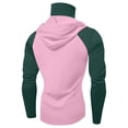 thumbnail image 6 of Men's UPF 50+ Hooded Sun Shirt, Lightweight Long Sleeve Fishing Shirt with Hood, Quick-Dry Rash Guard Sun Protective Shirt for Hiking, Beach, and Outdoor Activities Pink L, 6 of 6