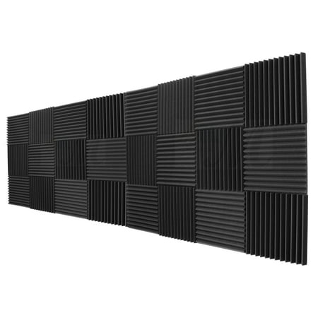 24 Pack Acoustic Panels Studio Soundproofing Foam Wedges 1" X 12" X 12