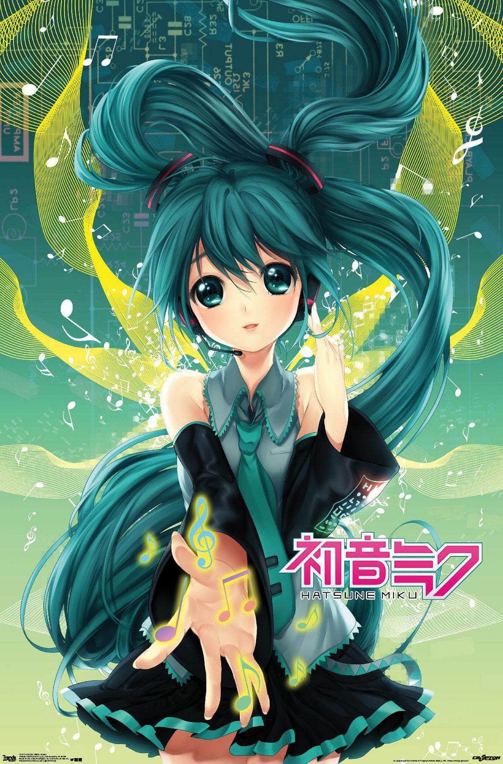 Hatsune Miku - Notes Wall Poster, 22.375" x 34"