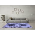 thumbnail image 3 of Ahgly Company Indoor Round Oriental Blue Modern Area Rugs, 3' Round, 3 of 4