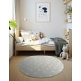 thumbnail image 3 of Unique Loom Whimsy Kids Collection Area Rug - Stars (5' 1" Round Cloud Gray/Ivory), 3 of 9