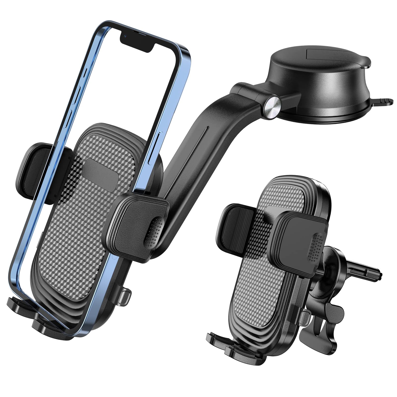 Wustentre Suction Cup Car Phone Holder Mount, Phone Mount for Car