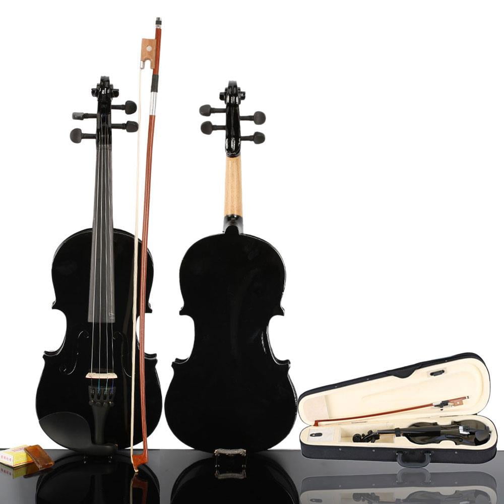 Ktaxon Black 4/4 Size Violin with case for Beginner Student, Black