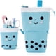 thumbnail image 1 of Estuche para lápices de pie Lindo portalápices telescópico Kawaii Papelería Bolsa Maquillaje Cosméticos Bolsa para estudiantes de escuela Oficina Mujeres Adolescentes Niñas Niños AZUL Jormftte WMPH-1096-1, 1 of 6