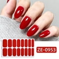 thumbnail image 5 of Buy 2 Get 1 Free Solid Color Nail Stickers, 16Pcs Glossy Pink Nude Nail Wraps, Long-Lasting Self-Adhesive Nail Polish Strips, Easy Apply Nail Art Stickers for Women, Includes Nail File, 5 of 16