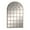 Brown Window Pane Inspired Geometric Arched 34" x 2" x 56", variant on DecMode 35" x 45" Black Window Pane Inspired Wall Mirror