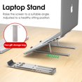 thumbnail image 2 of Support d'Ordinateur Portable Réglable Support d'Ordinateur Portable Portable Rehausseur Compatible avec Mac Book Air Pro HP Dell XPS Lenovo, 2 of 6