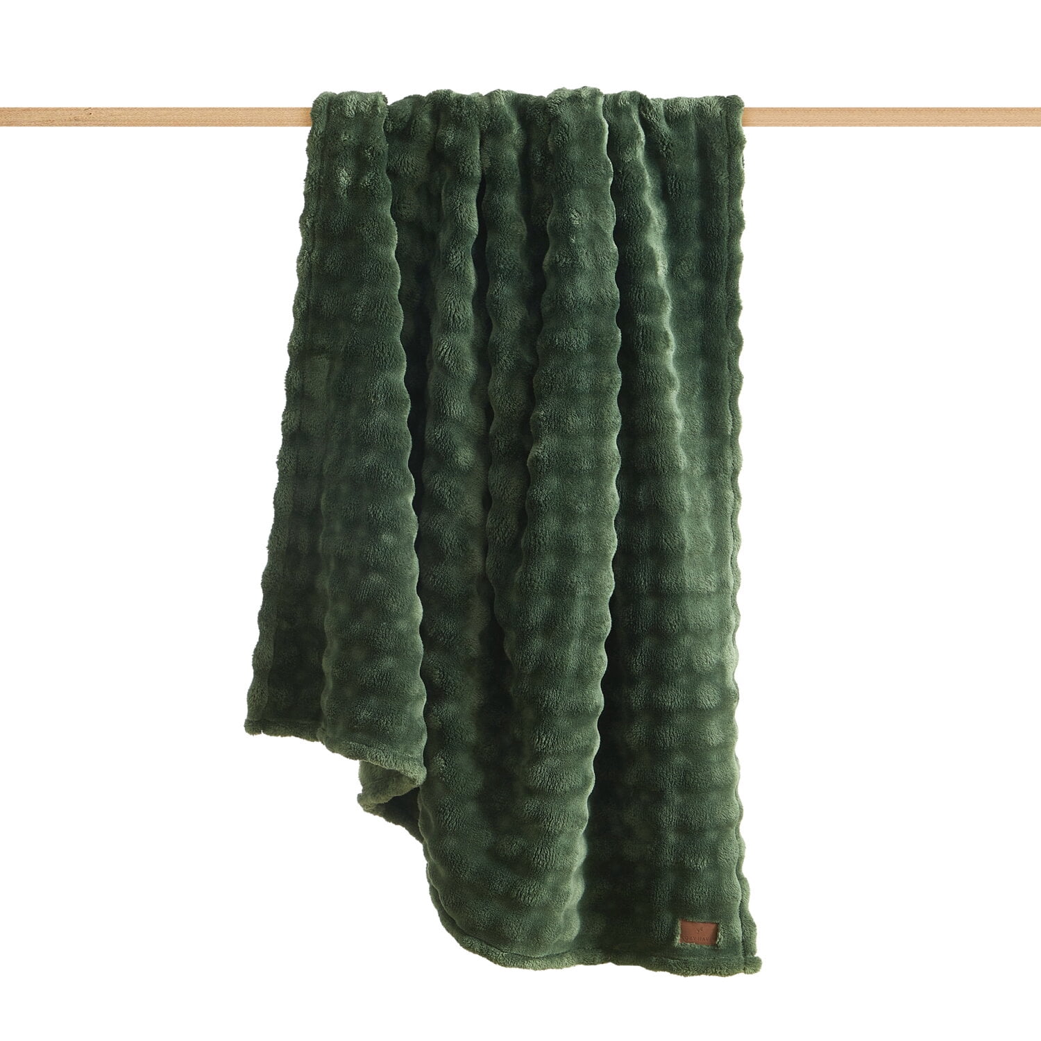 Cozy Haven Luxury Bubble Plush Oversized Couch Throw Blanket, Green, 50 x 72 in