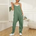 thumbnail image 6 of TAIAOJING Womens Casual Summer Jumpsuit Sleeveless Loose Solid Color Comfortable Strap Loose Jumpsuit Pocket Jumpsuit, 6 of 8