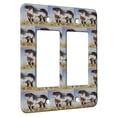 thumbnail image 1 of KuzmarK™ 2 Gang Rocker Wall Plate - Bay Pinto Mustang Stallion Wild Horse Modern Art by Denise Every, 1 of 1