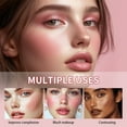 thumbnail image 3 of 8 Colors Blush Contour Palette with Brush, Face Matte Blush Palette Shading Blusher - Buildable Facial Cheek Blusher Contour Bronzing Pressed Powder Makeup Pallet Women Gift Set, 3 of 7